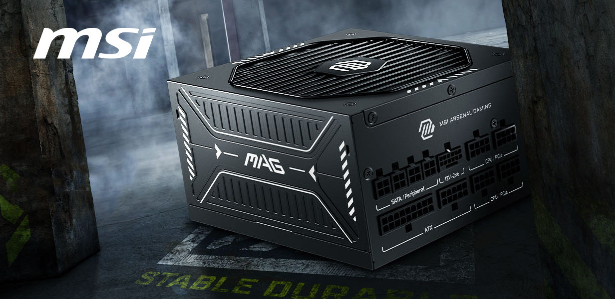 MSI MAG A1000GLS PCIE5, Fully Modular Compact Gaming 1000W Power